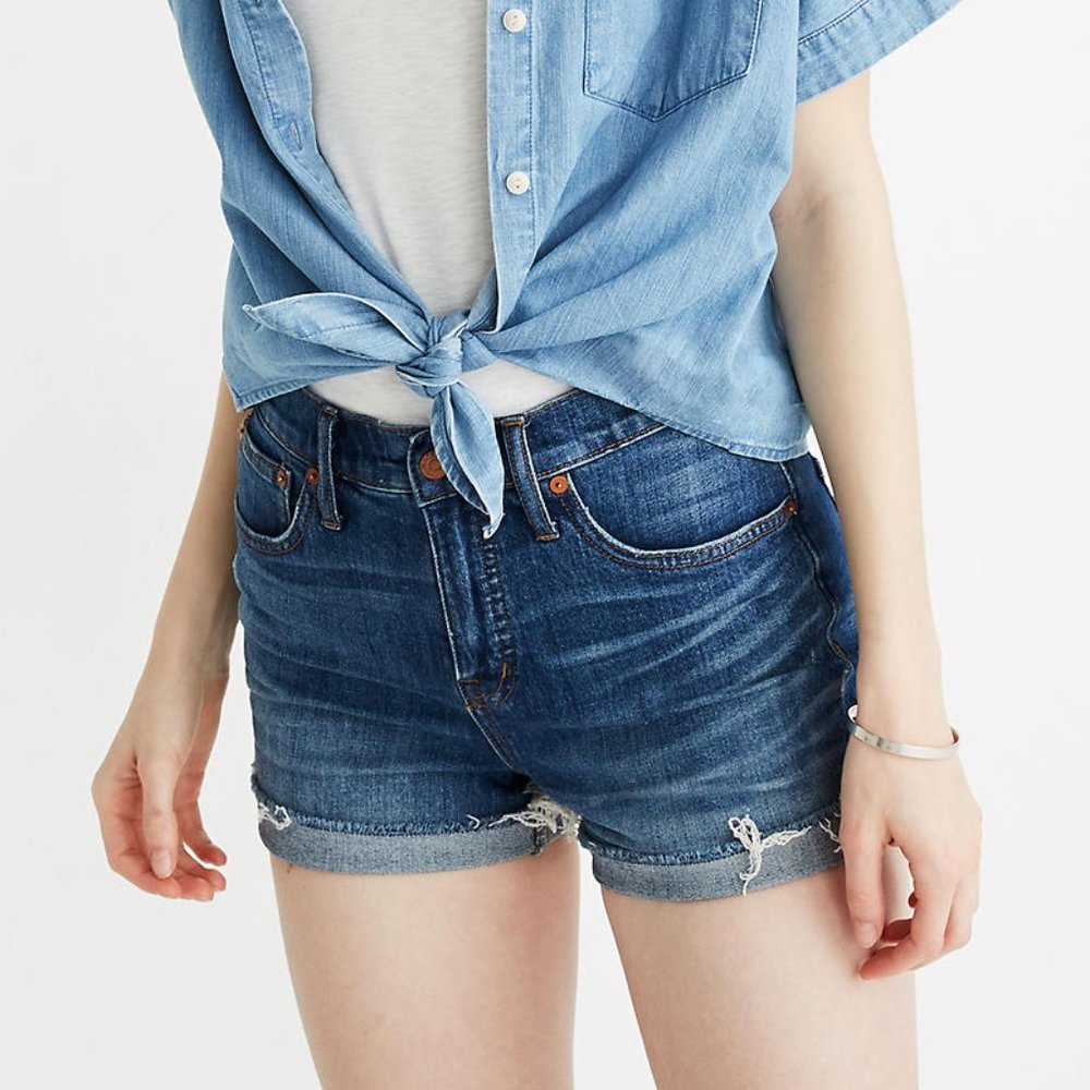 Madewell High-Rise Denim Shorts in Glenoaks Wash